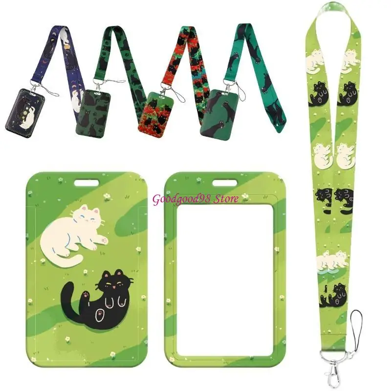 Scratch Resistant Clear Badges Holder with Adorable Animal Pattern for Teens and Adult Card Protector