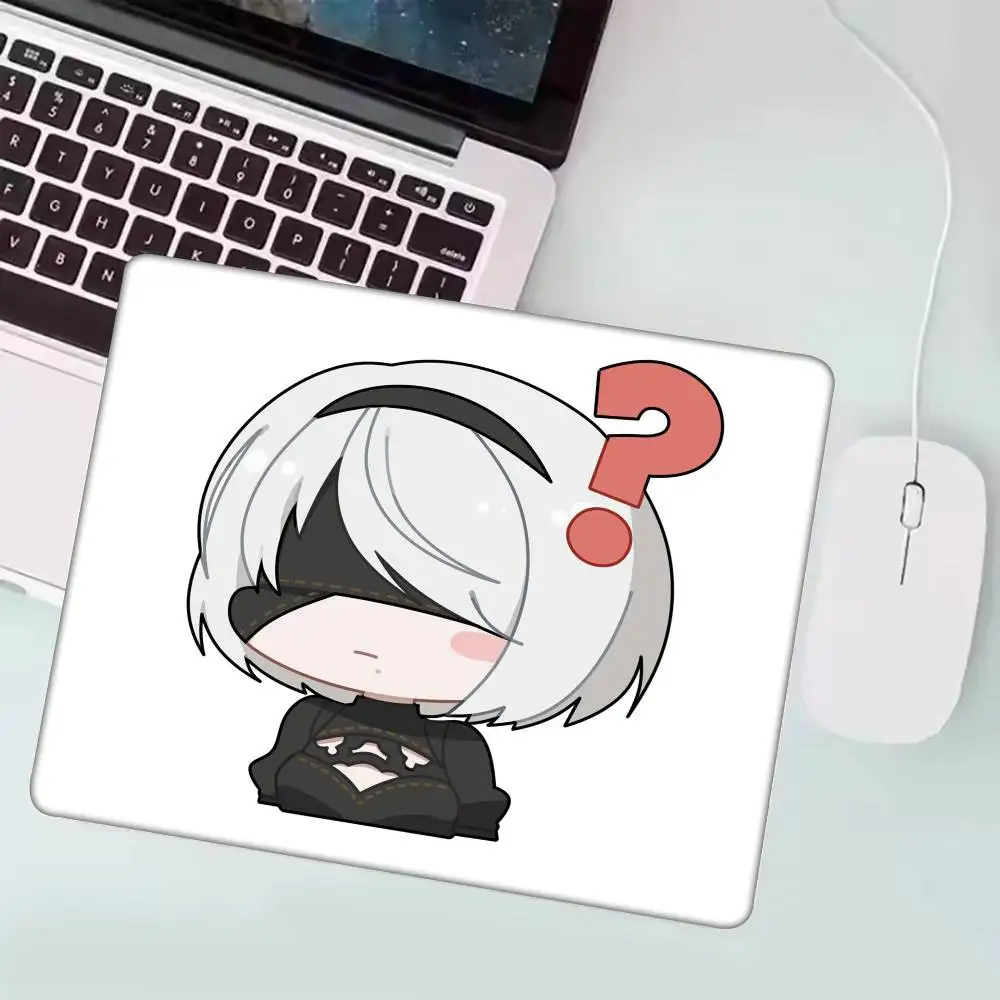 

Anime Game Nier Automata Mousepad Small LockEdge Mouse Pad For Gamers Computer Desk Pad Rectangular Anti-slip Rubber