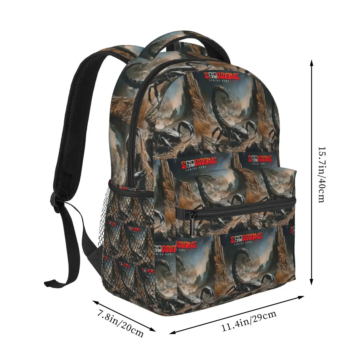Coming Home Live Tour Scorpions Band Student Backpack School Bag Hiking Travel Daypack for Men Women Bookbag Shoulder Bags