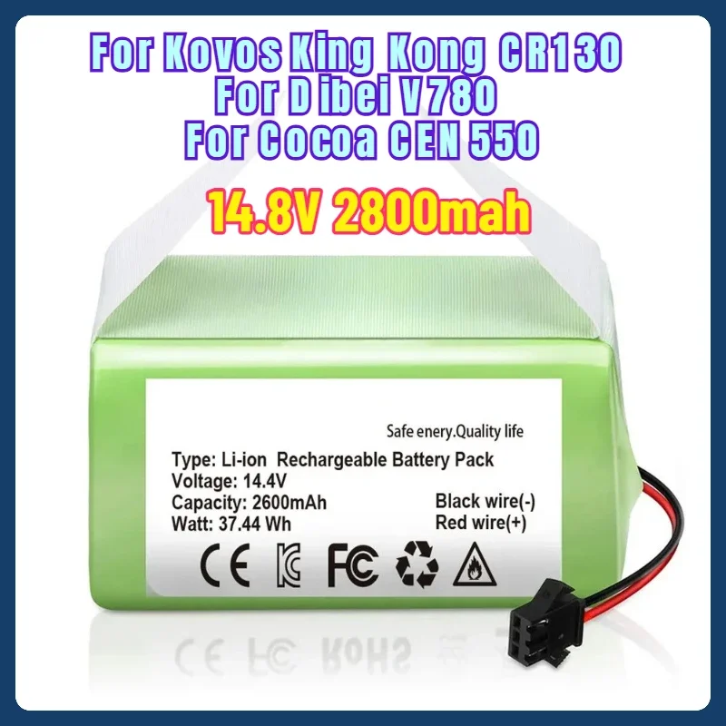 14.8V 2800mah Suitable for Kovos King Kong CR130 for Dibei V780 for Cocoa CEN550 Lithium Battery