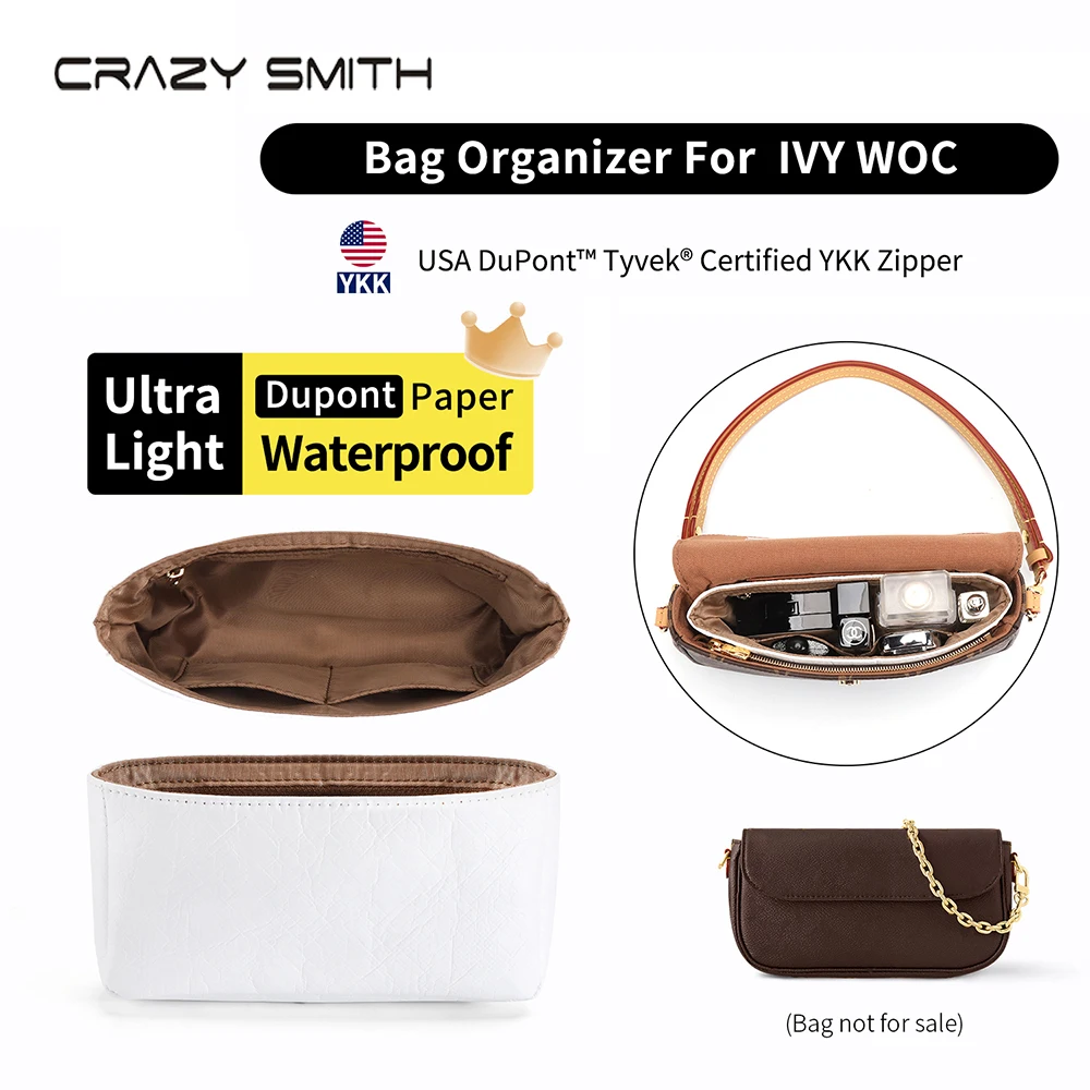 كرازيسميث دوبونت ورقة إدراج مقسم حقيبة كروس حقيبة حزام ل LV Ivy Woc حقيبة يد الداخلية حقيبة تخزين ماكياج المنظم حقيبة #1