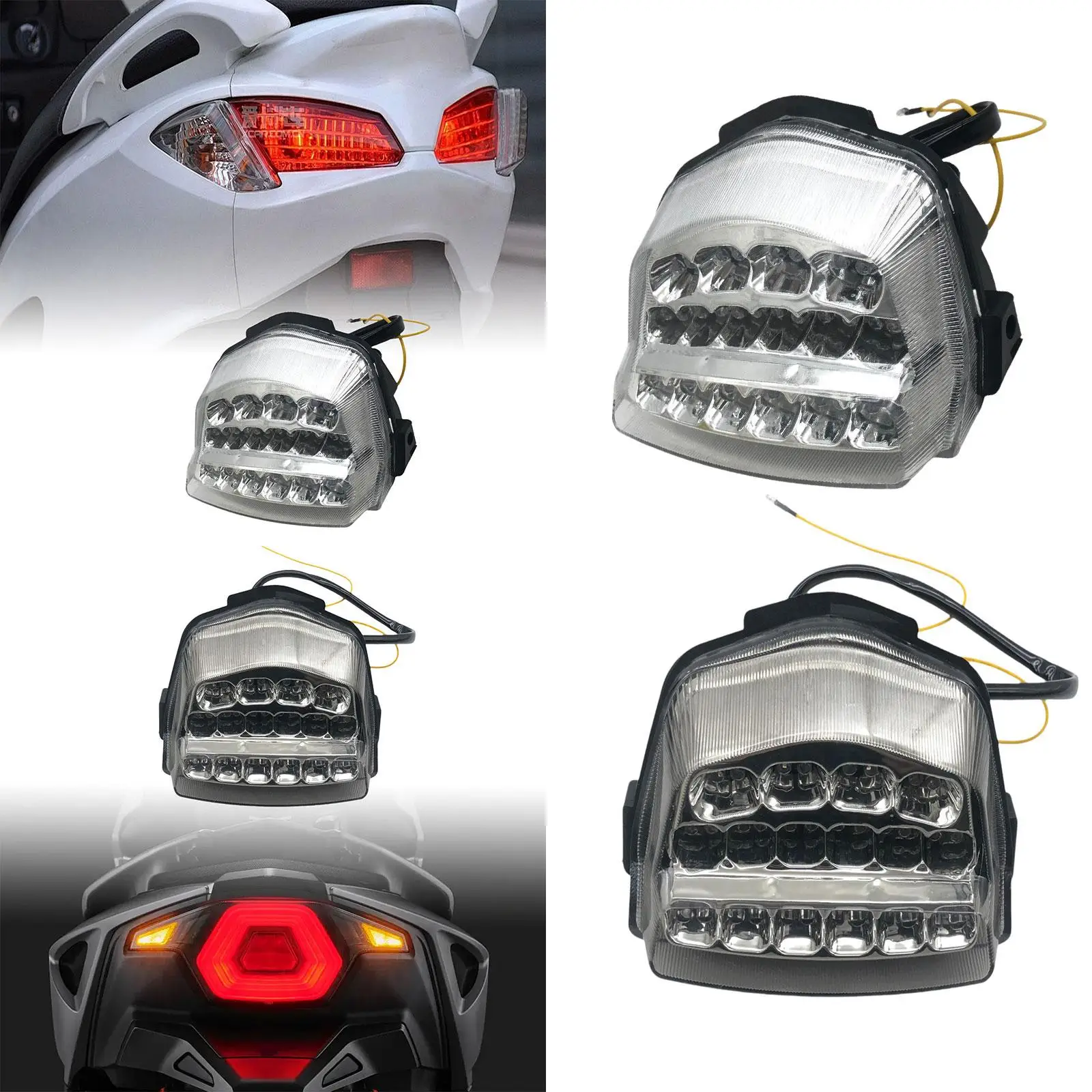 

Motorcycle LED Brake Tail Light Replacement Motorbike Accessories Spare Parts Brake Driving Light for Honda CBR1000rr 08-16