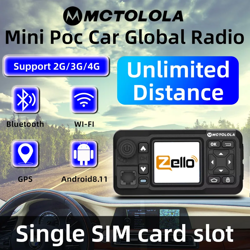 

MOTOLOLA 4G POC Mobile Radio Two-way Car Walkie Talkie Zello GPS Long Distance Android WiFi Bluetooth For Vehicle Fleet transpor