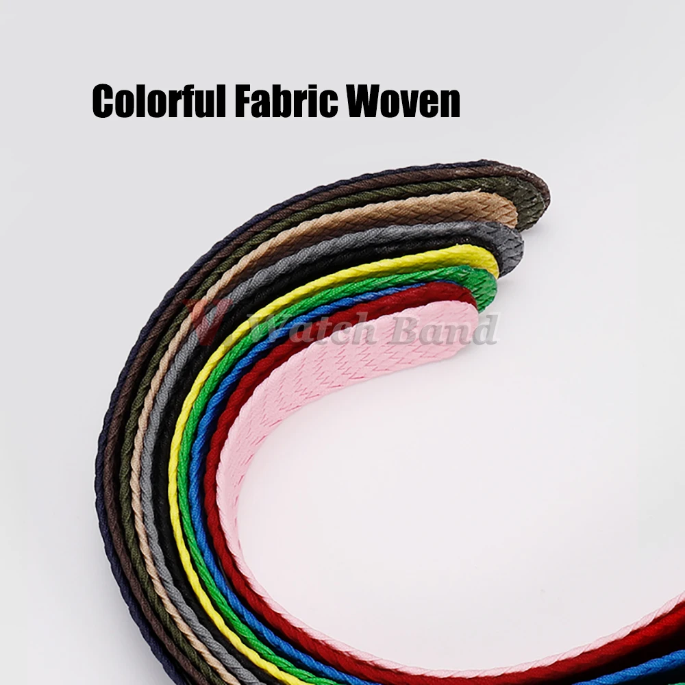 Fabric Woven Bracelet for Perlon14 16 18mm for Omega Seamaster007 20mm 22mm for Rolex for Tudor Watch Band Nylon Strap Wristband