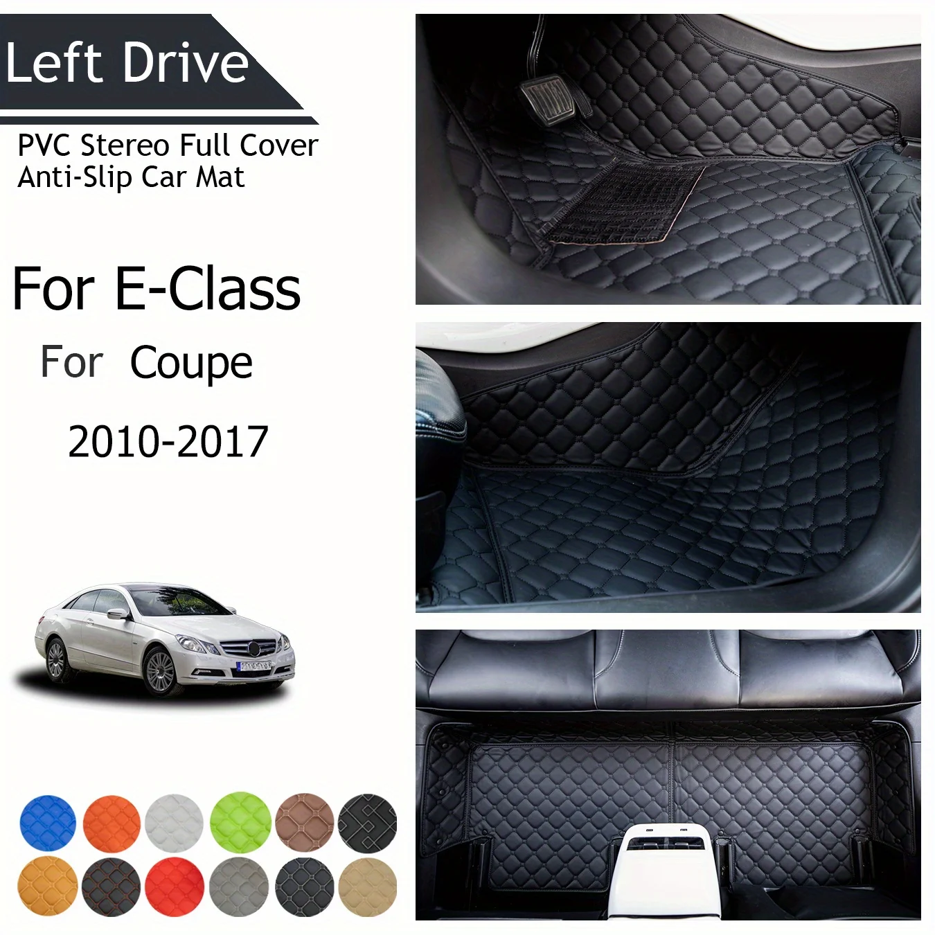 

【LHD】For Mercedes-Benz For E-Class Coupe 2010-2017 Three Layer PVC Stereo Full Cover Anti-Slip Car Mat Car Floor Mats Car