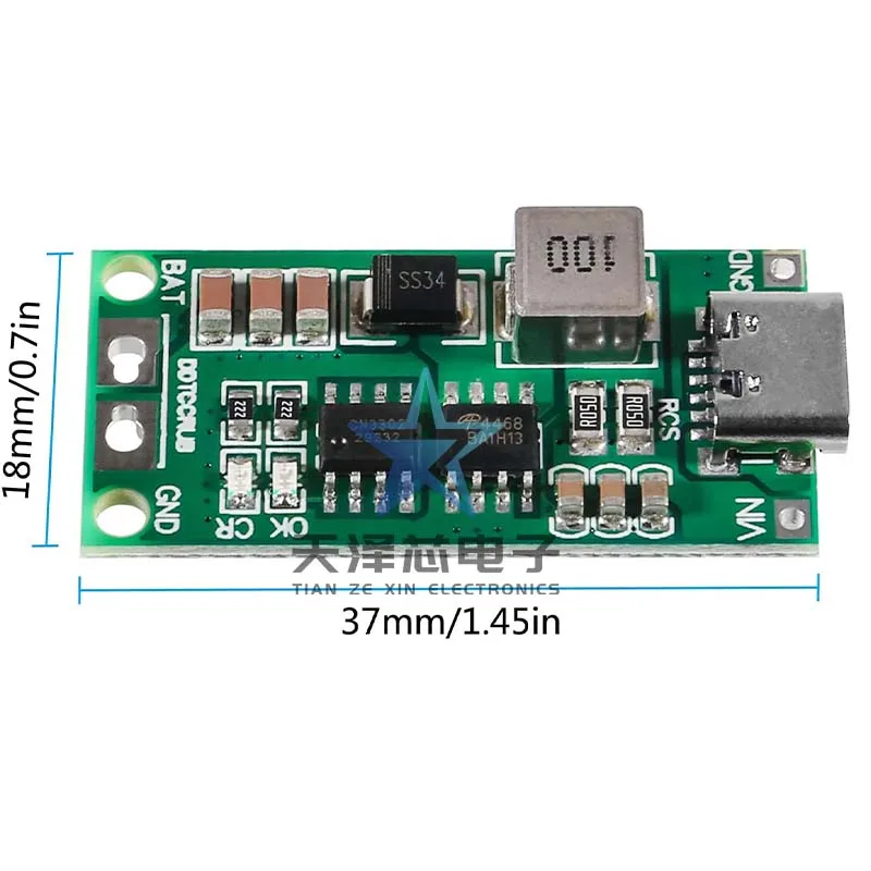 2 Strings Van 3 Strings 4 Strings Lithium-Ion Acculader Acculader Accu Protection Board Typec Usb Boost Oplaadbord DC3-5V