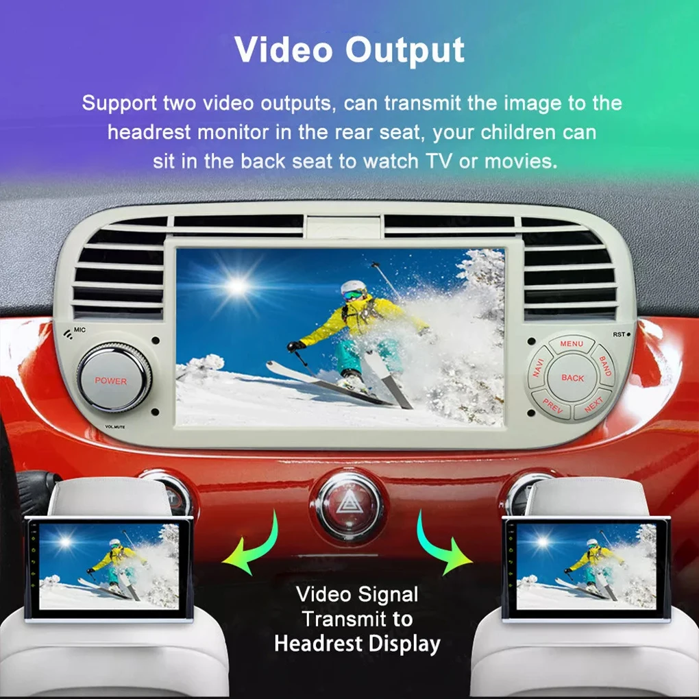 White Seamless Connectivity Car-play FM Radio Unit Android Auto Car Radio