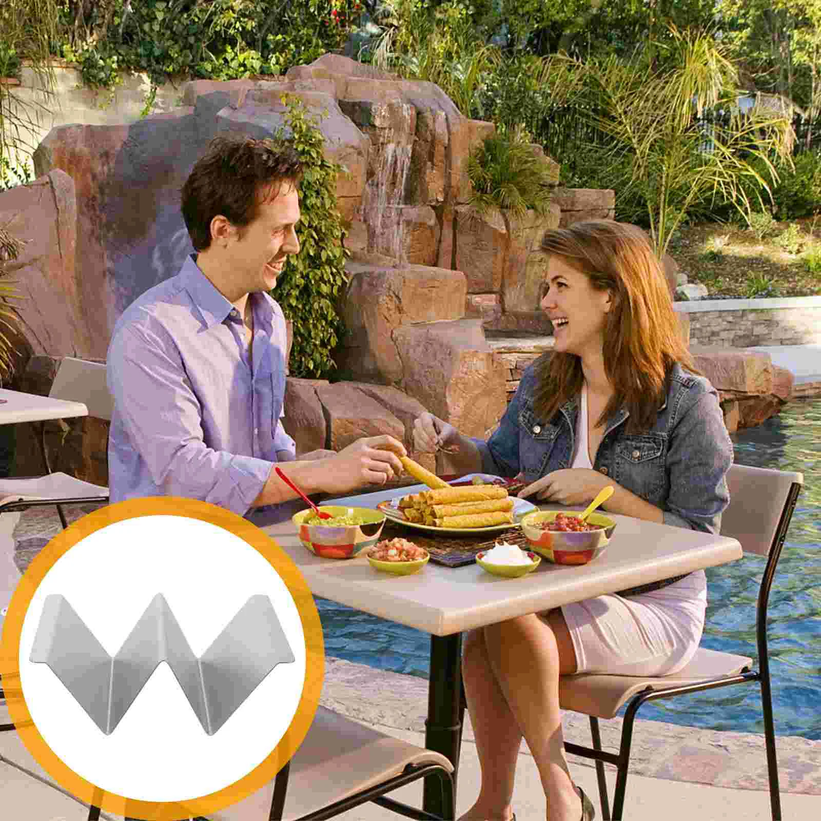 

2 Pcs Tortilla Stand Mexican Pancake Household Stainless Steel Taco Rack Home Holder