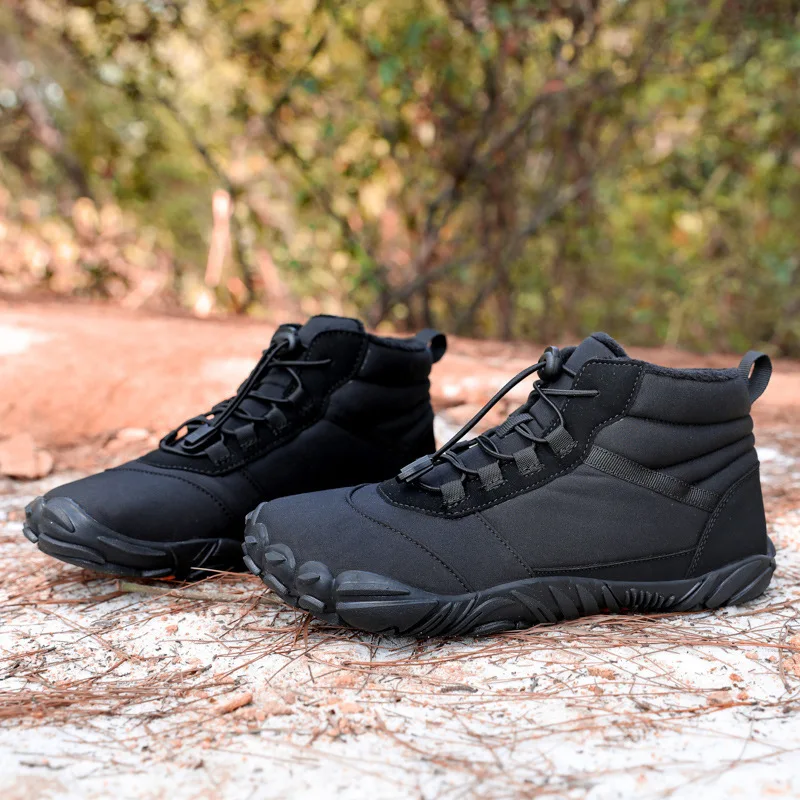 Autumn Winter Men's Cotton Fleece Waterproof warm Ankle boots Non-Slip Shock Absorbing Snow Boots