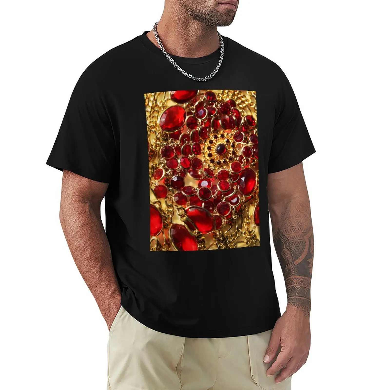 Rubies and Gold T-Shirt Sporty Casual Quick Dry T-Shirt