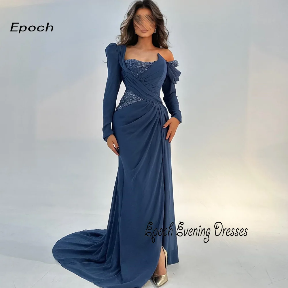 Epoch Formal Evening Dress فساتين مناسبة رسمية Trumpet Strapless Elegant Floor-Length High Split Prom Gown Sexy Women 2024