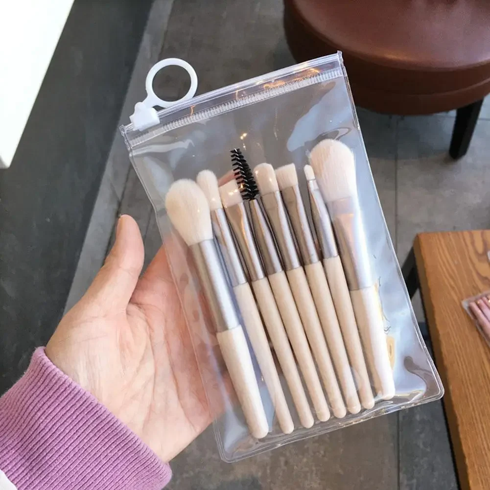 Ensemble de pinceaux de maquillage souples portables, mini brosses de voyage, ombre à barrage, fond de teint, poudre, cils, correcteur Jules, 8 pièces