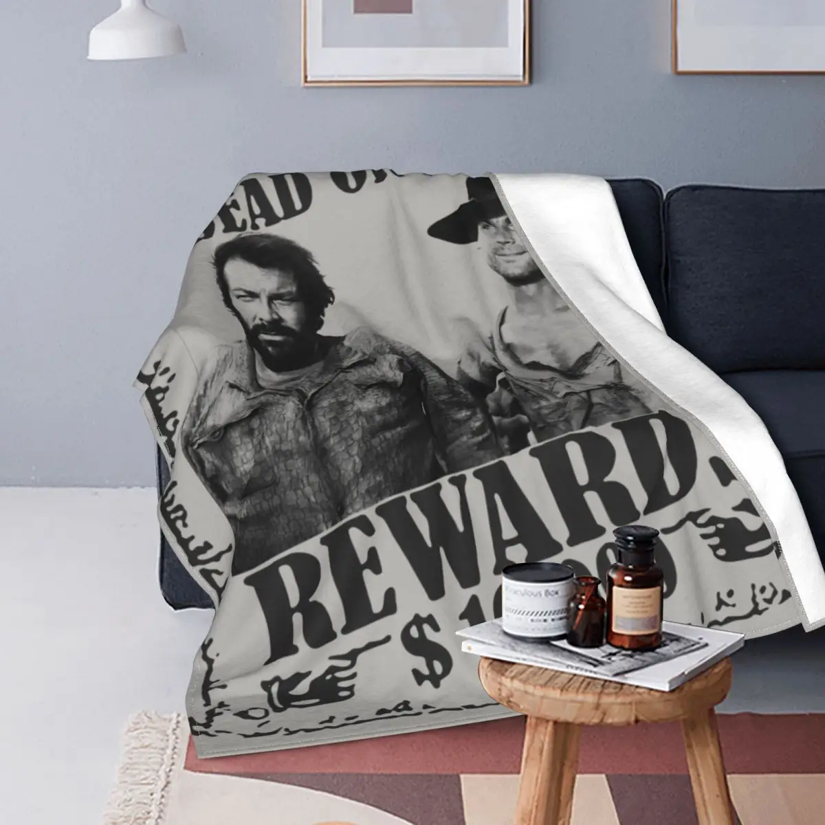 Bud Spencer Terence Hill Wanted Lo Chimavano Trinity Epic Flannel Throw Blanket Blanket for Bed Outdoor Lightweight Bed Rug