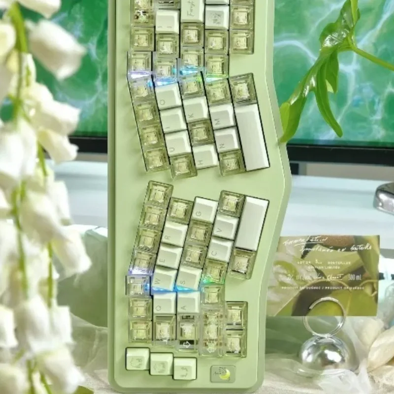 Machine Keyboard Kit Wired/wireless /Hot Swap Ergonomics Machine Keyboard Kit Left and Right Hand Keyboard Accessories Gifts