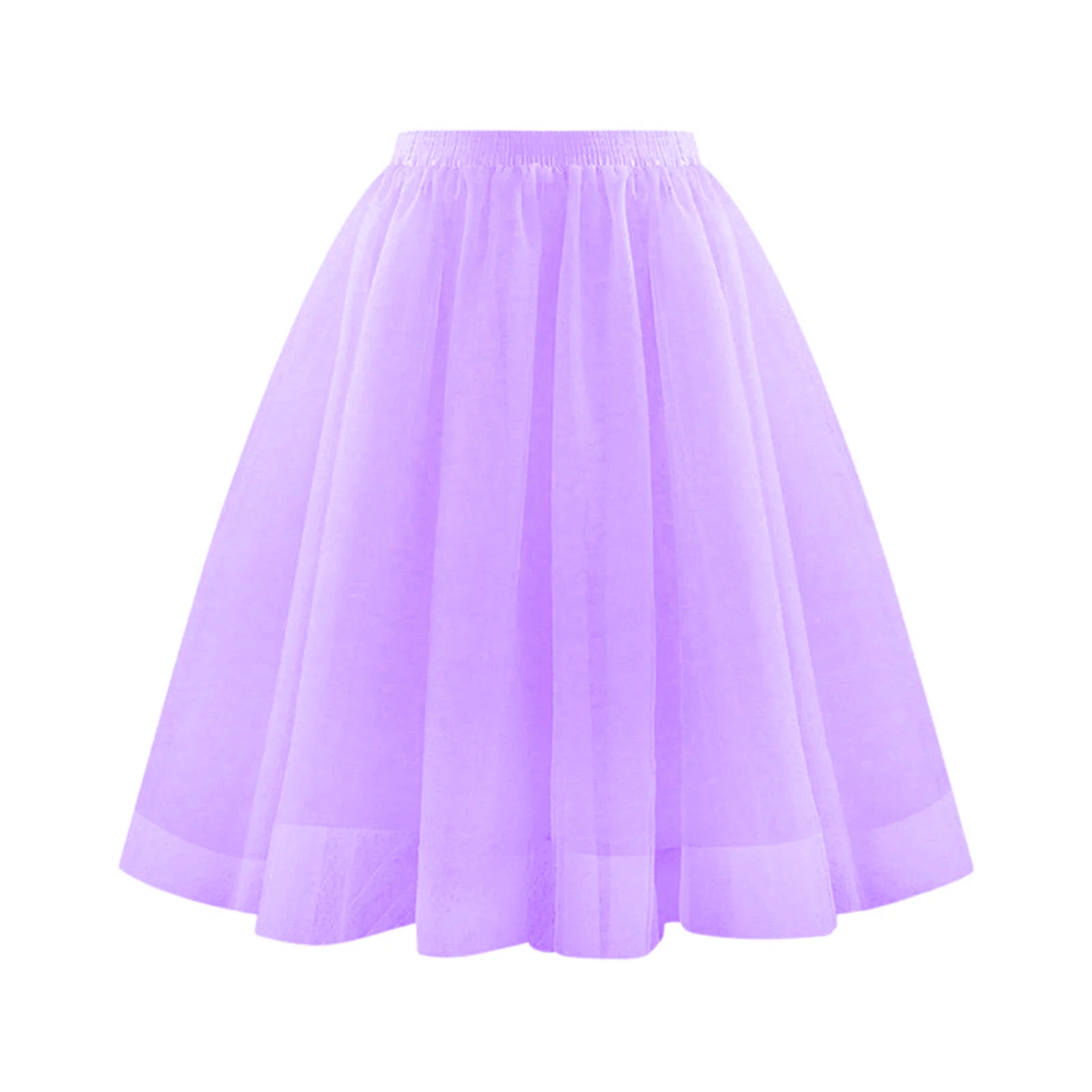 Orange Tutu Skirt For Women A-line Multi-layered High Elastic Waist Fluffy Gauze Dancing Performance Short Pleated Skirt Women