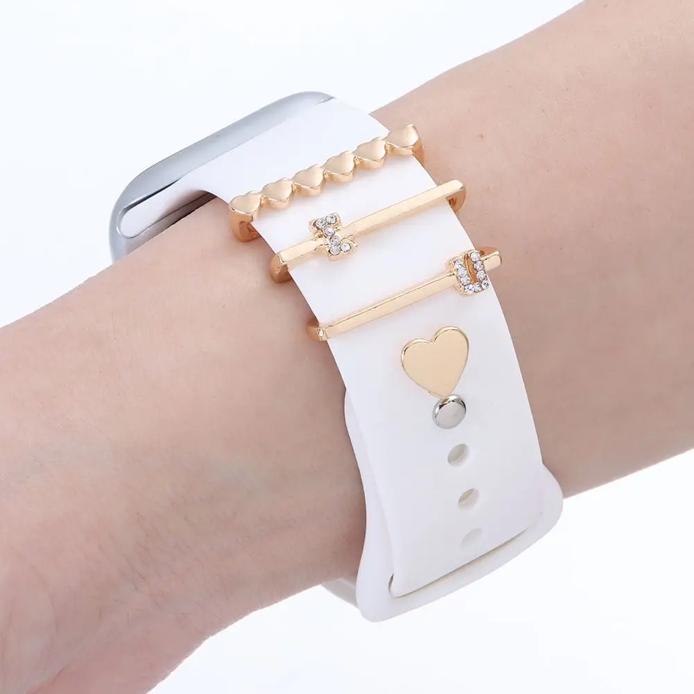 Spilla Accessori per cinturino con diamanti Ornamento per cinturino Anello decorativo Ciondoli per cinturino per cinturino Apple Watch per cinturino Smart Watch