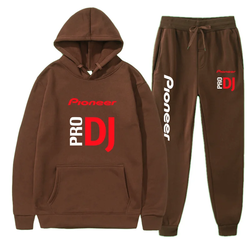 

Men's Sweatsuit Set Pioneer Pro DJ Hoodies + Sweatpants 2-piece set Track Suits Mens Clothes Brand Fashion Sweater Male Pant Set