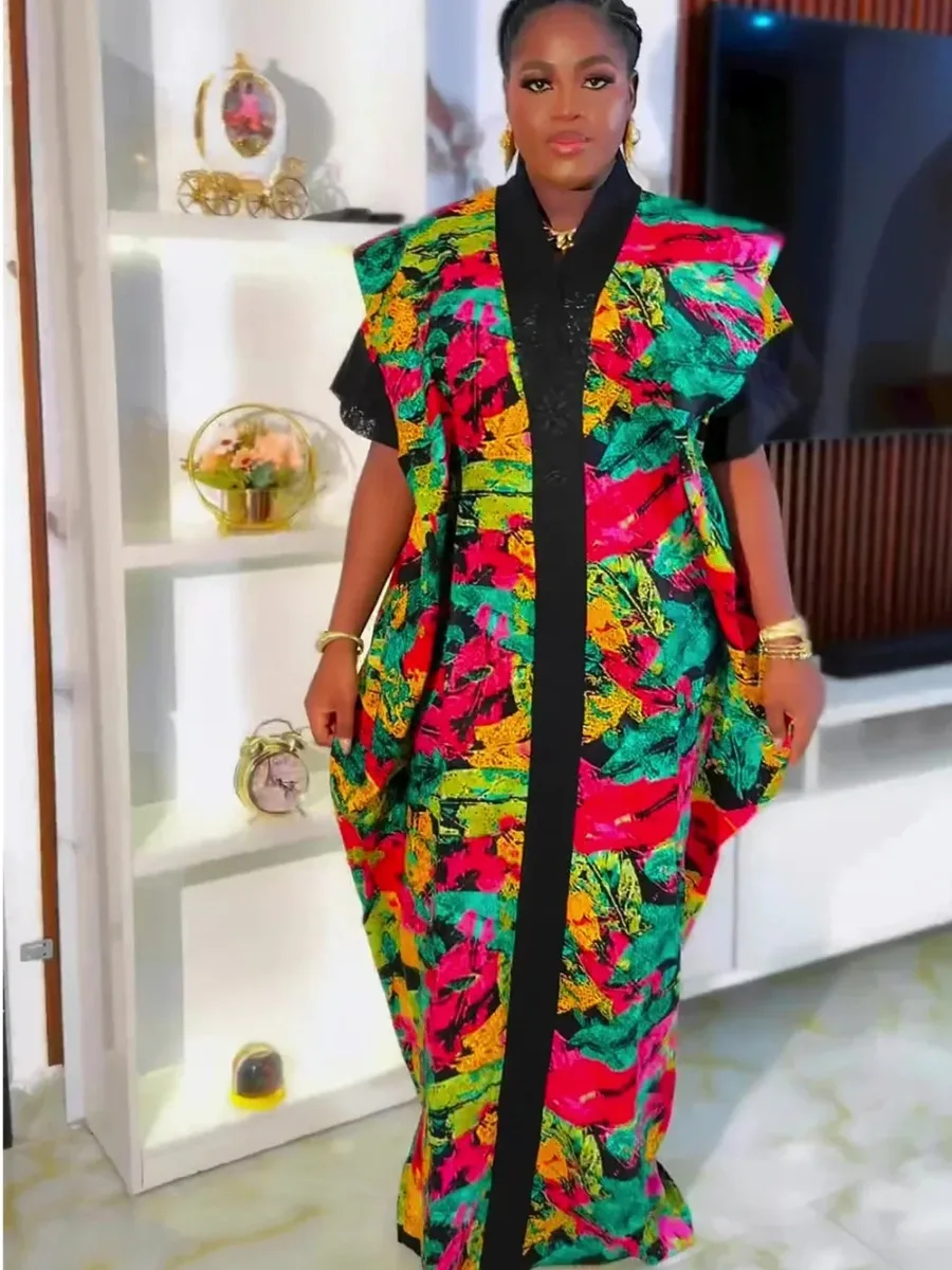 

Plus Size Africa Clothes Dashiki Ankara Sequin Outfit Gown African Dresses for Women Kaftan Muslim Wedding Party Long Maxi Dress