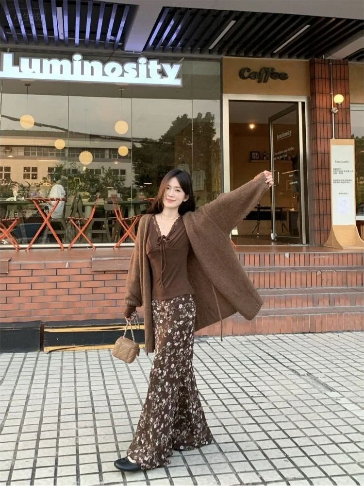 

Женский трикотаж Slim Fit V-Ne Long Sve Ранняя осень Новый Sle Корейская система Pure Desire Lazy Sle Внутренняя одежда Топ