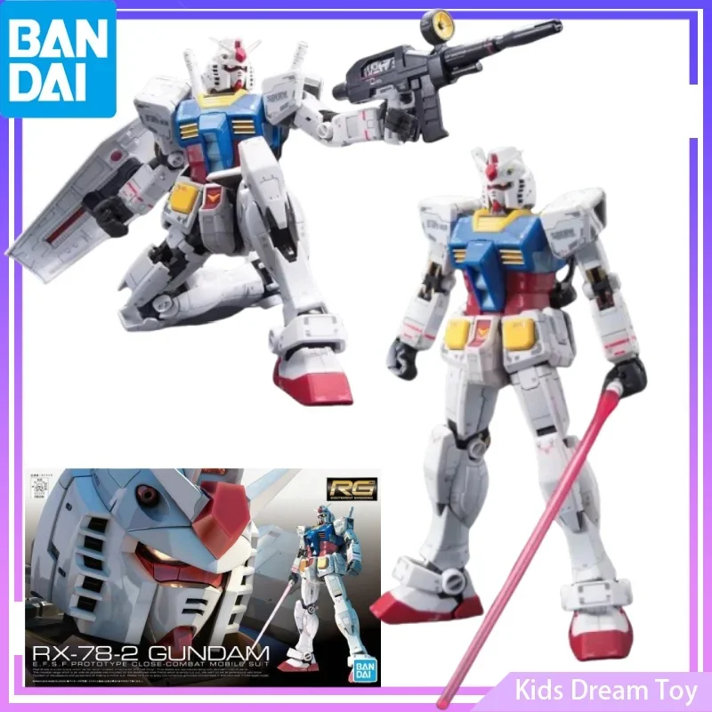 

Bandai в наличии, оригинальные аниме-фигурки RG 1/144 GUNDAM RX-78-2 GUNDAM, фигурки, игрушки, Коллекционная модель, подарки для мальчиков и девочек