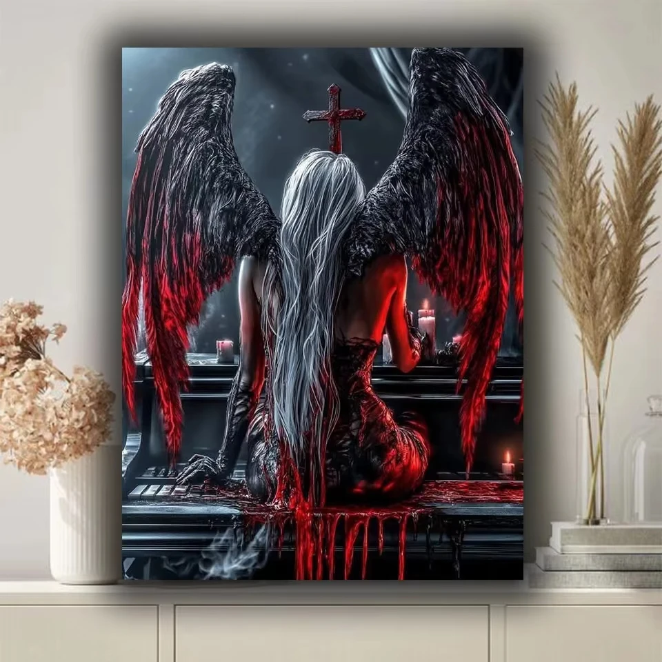 

Пазлы «Падший ангел с крестом» 500/1000/1200/2000 элементов, семейные игры для игровой комнаты, спальни, домашнего декора, подарки