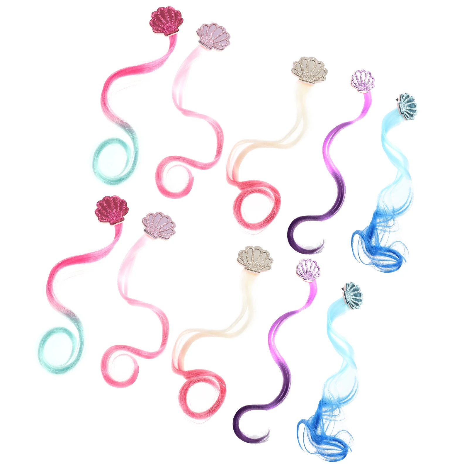 5 أزواج من وصلات الشعر المجعد الملونة، مشبك جديلة لامع للأطفال للحفلات وأعياد الميلاد والمهرجانات، خفيف الوزن وسهل الاستخدام