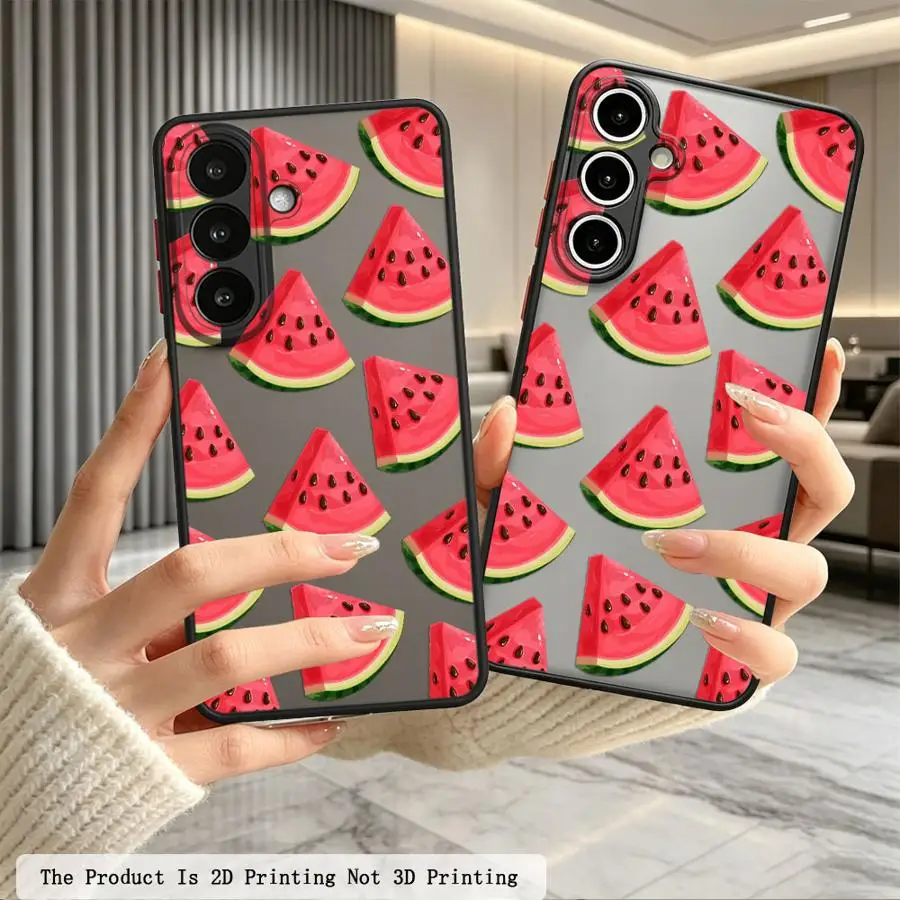 Watermelon Slice Print Case for Samsung Galaxy A16 A15 A73 A33 A53 A17 A52 A35 A56 A55 A52S A72 A34 A36 A54 A14 A23 Phone Cover