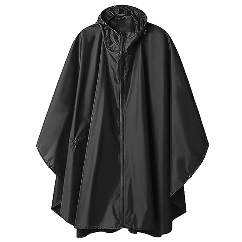

Rain Poncho Hiking Windbreaker Poncho Jacket Coat Waterproof Raincoat Hooded For Adults With Pockets