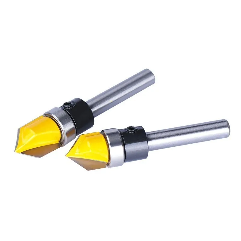 Imagem -05 - Xcan Fresa de Madeira mm Shank Shank Shank v Groove Bit com Rolamento Guiado para Ferramentas de Trituração Carpintaria Carboneto Roteador Bit