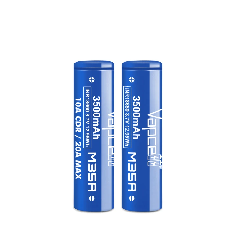 Original Vapcell M35A 18650 M35A 3500mah 3.6v 10A/20A High Capacity Discharge for Electric Scooters