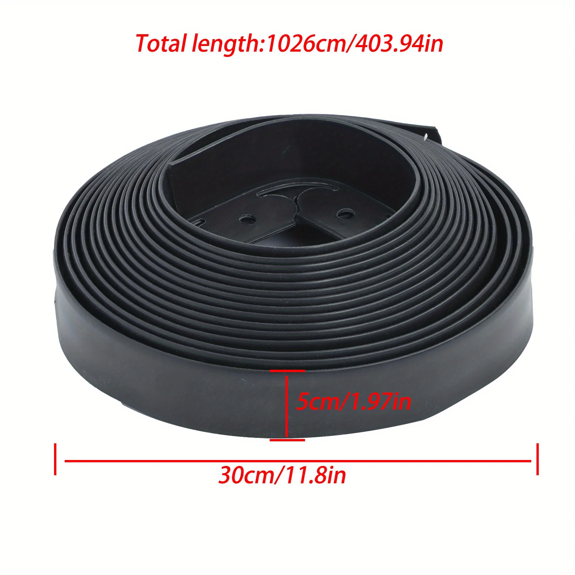 تشذيب الحواف الفورية - حافة مناظر طبيعية سوداء غير قابلة للحفر بطول 40 قدمًا، مجموعة حافة مناظر طبيعية بلاستيكية مع 50 مسمارًا، تستخدم في Lan