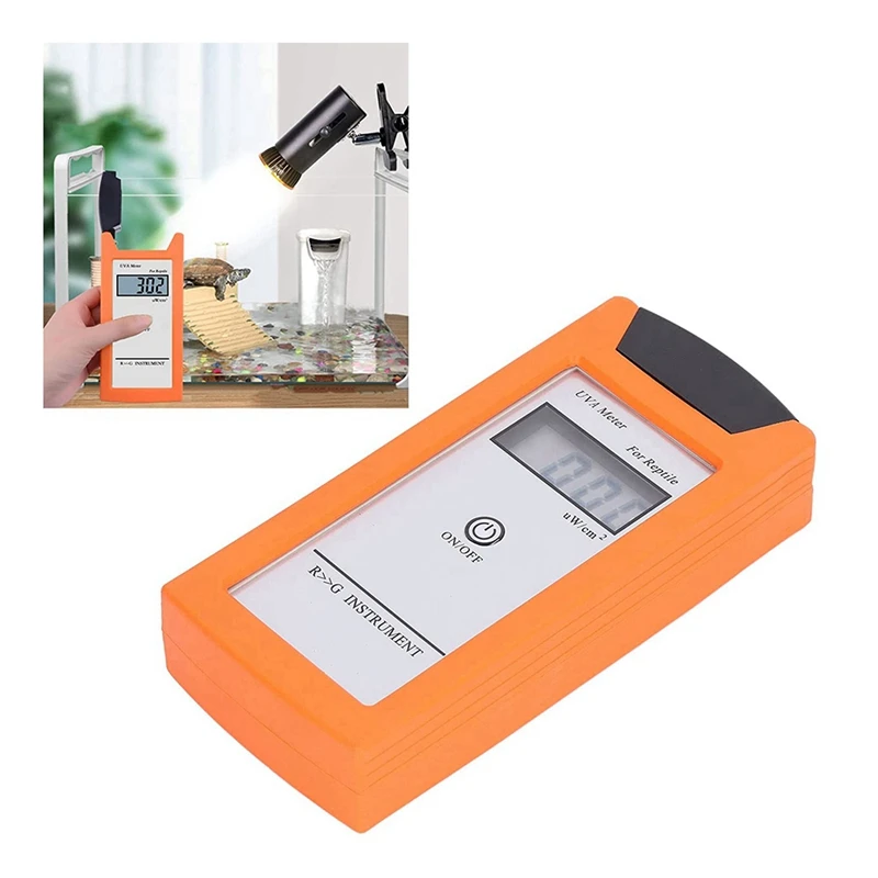 Imagem -05 - Testador de Lâmpadas Solares para Répteis Medidor Uva Material Sílica Gel Lcd de 35 Bits kw por m²