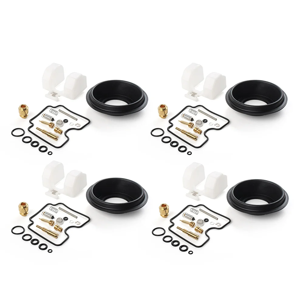 Motorcycle Carburetor Repair Kit Diaphragm Float 4Sets For Suzuki GSX600F Katana 600 1998-2006