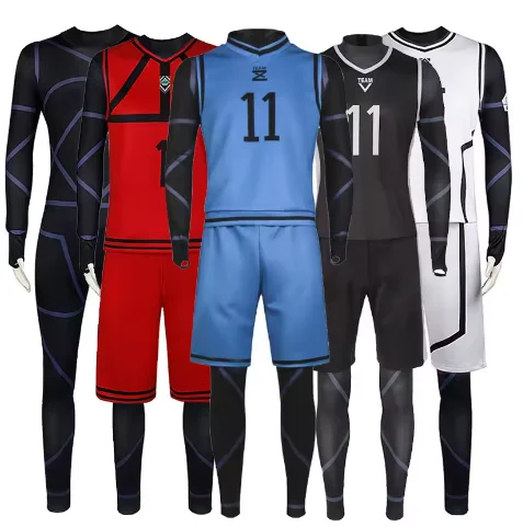 

Anime Blue Lock Cosplay Nagi Seishiro Isagi Yoichi Chigiri Rensuke Kunigami Bachira Megur Jumpsuit Football Club Sportswear Wig