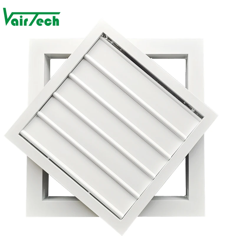 ช่องระบายอากาศภายในแบบสองด้าน บานเกล็ดประตูพลาสติก ช่องระบายอากาศ ขนาดภายนอก 10 นิ้ว × 6 นิ้ว สำหรับการเปิด