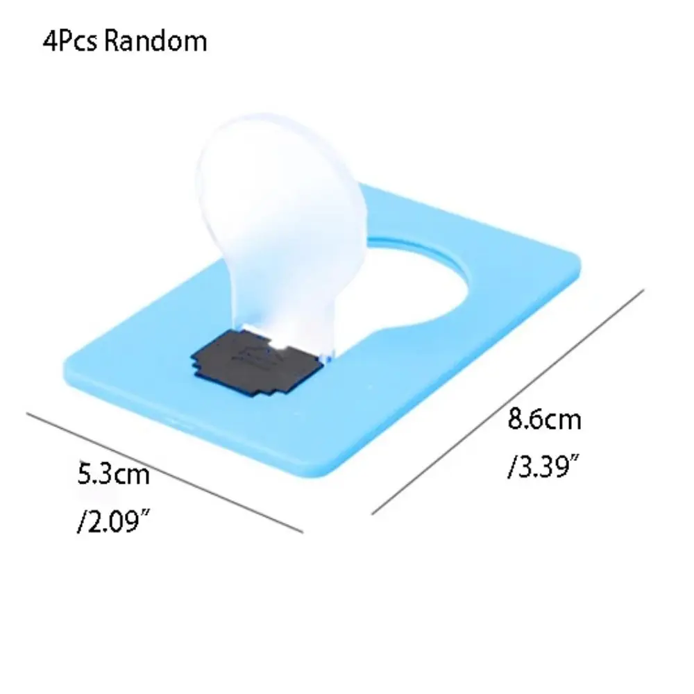 4 Pcs Energy Saving Folding LED Card Light Lightweight Lighting Function Pocket Card Lamp Easy to Carry Mini Portable Night Home
