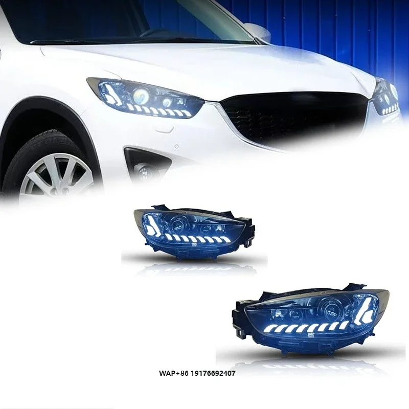 FT Car Lights ForMazda CX-5 Headlights 2013-2015 Upgrade LED Projetor Headlamp Daytime Running Light Automotive Accessories