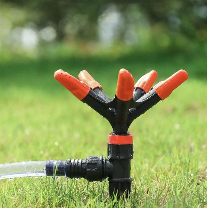 Garden Sprinkler Automatic 360-Degree Rotation Lawn Sprinkler For Large Area Coverage - Adjustable Weighted Garden Watering Syst