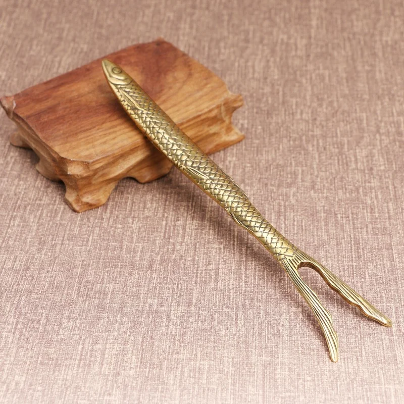 Pure Brass Raw Harpoon Creative Solid Tea Ceremony Accessories Anti-scalding