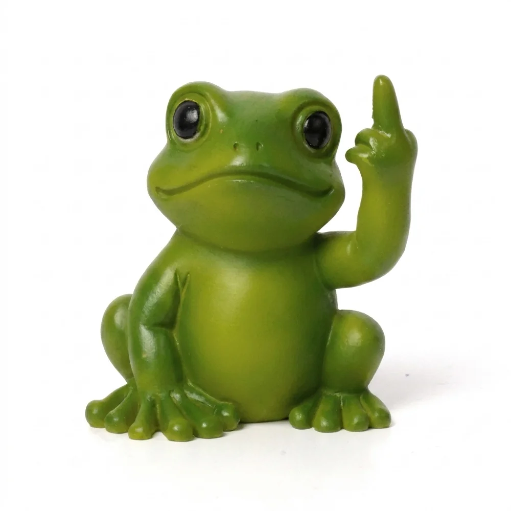 Figurine de grenouille créative en résine, statue d'animal, ornement de bureau, décoration d'entrée, maison, bureau, petit ornement animalier