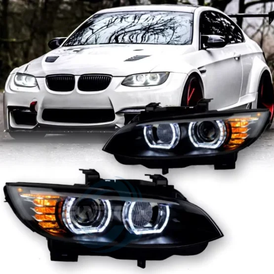 

Suitable forCar Front LED Lighting Headlights Plug-and-Play for BMWs E92 E90 E93 2006-2012 E92 Headlights Angel Eye Xenon Beam