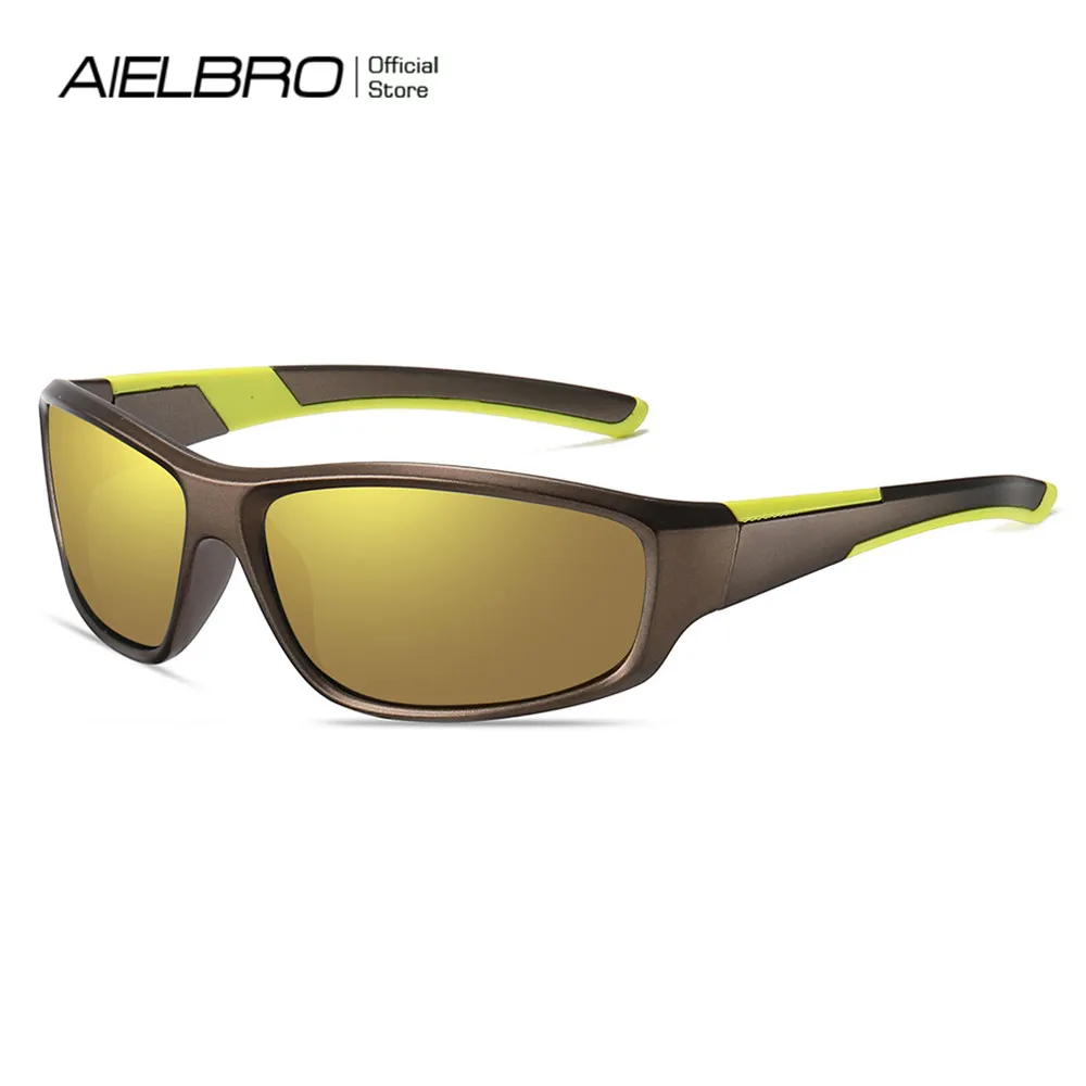 

AIELBRO Polarized Cycling Glasses Cool Sunglasses Man Cycling Sunglasses Safety Glasses Bicycle Glasses Sunglasses for Men