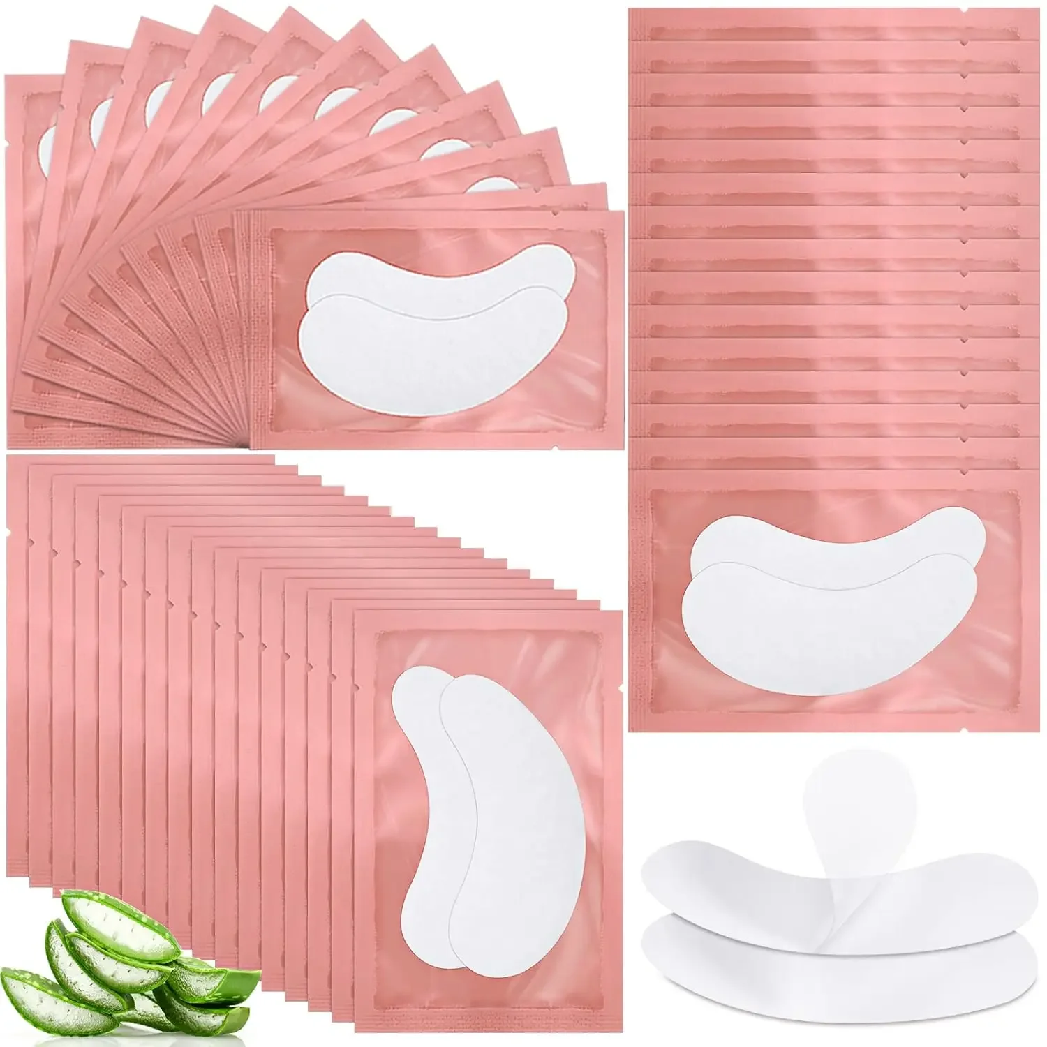 New U-shaped eyelash extension pads, breathable under-eye patches for lash isolation during extensions