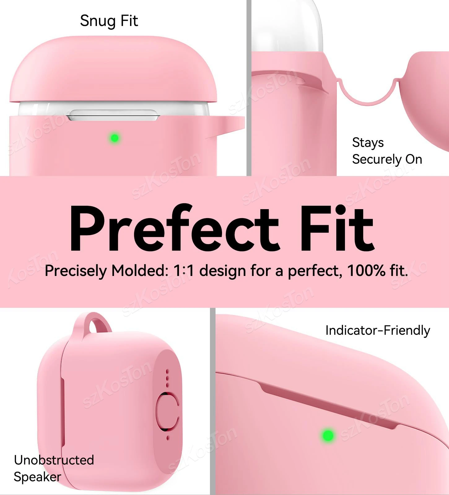 Capa protetora de silicone para airpods 4, capa com cordão compatível com 2024 air pods 4th soft shell com corda e chaveiro