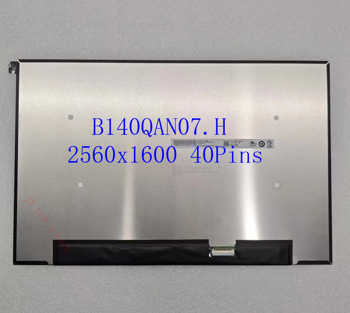 

B140QAN07.H IPS EDP 40pins 2560×1600 14.0 inch Laptop LCD Screen Display Panel Replacement