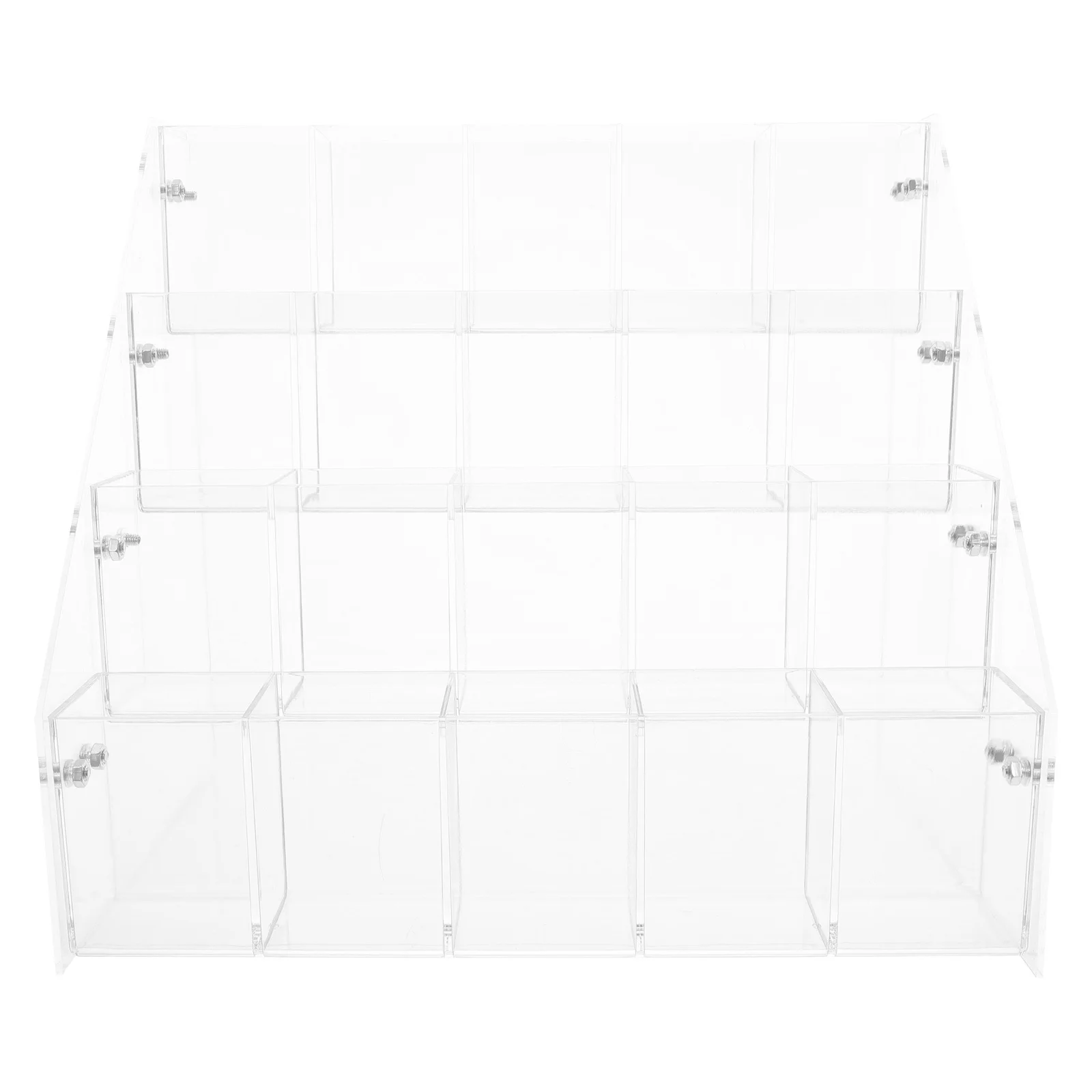 

Clear Acrylic 4 Tier Pen Display Stand Desktop Organizer Pencil Brush Case Holder Storage for Writing Tools Pen Stand for Desk