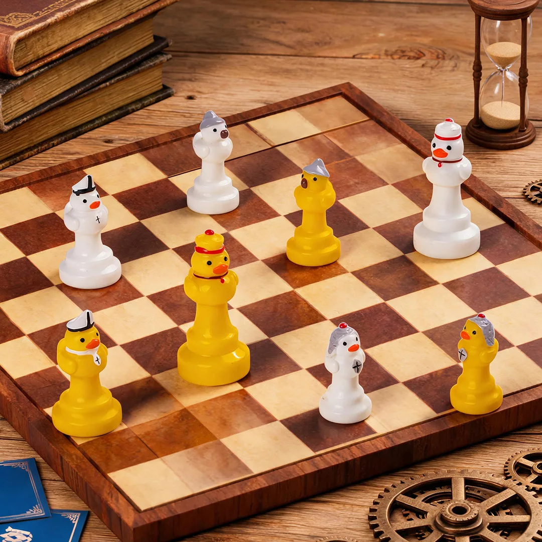 100pcs Cute Mini Simulation Duckling Chess 3D Resin Cabochon DIY for Pendant Keychain Earrings Scrapbook Dollhouse Accessories