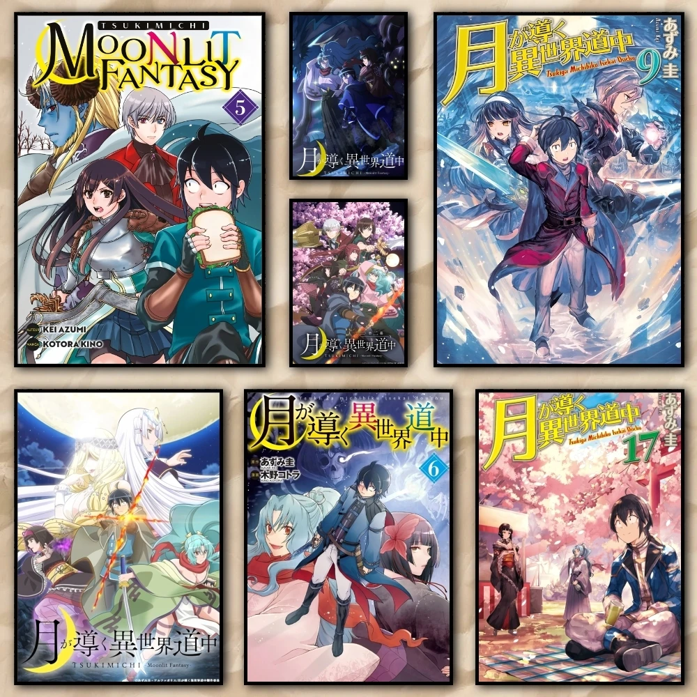 Tsukimichi Moonlit الخيال اللوحة الخط HD حائط لوح رسم ديكور فني للمنزل مكتب غرفة المعيشة غرفة نوم هدية