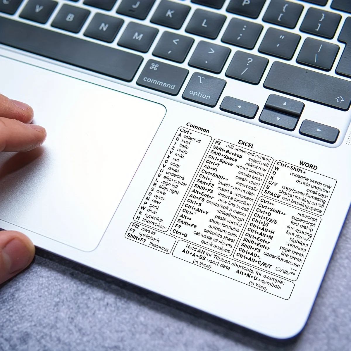 ملصقات مختصرة شفافة ، ملصقات نصائح برامج ، لوحة مفاتيح مرجعية ، كمبيوتر محمول ، 1.