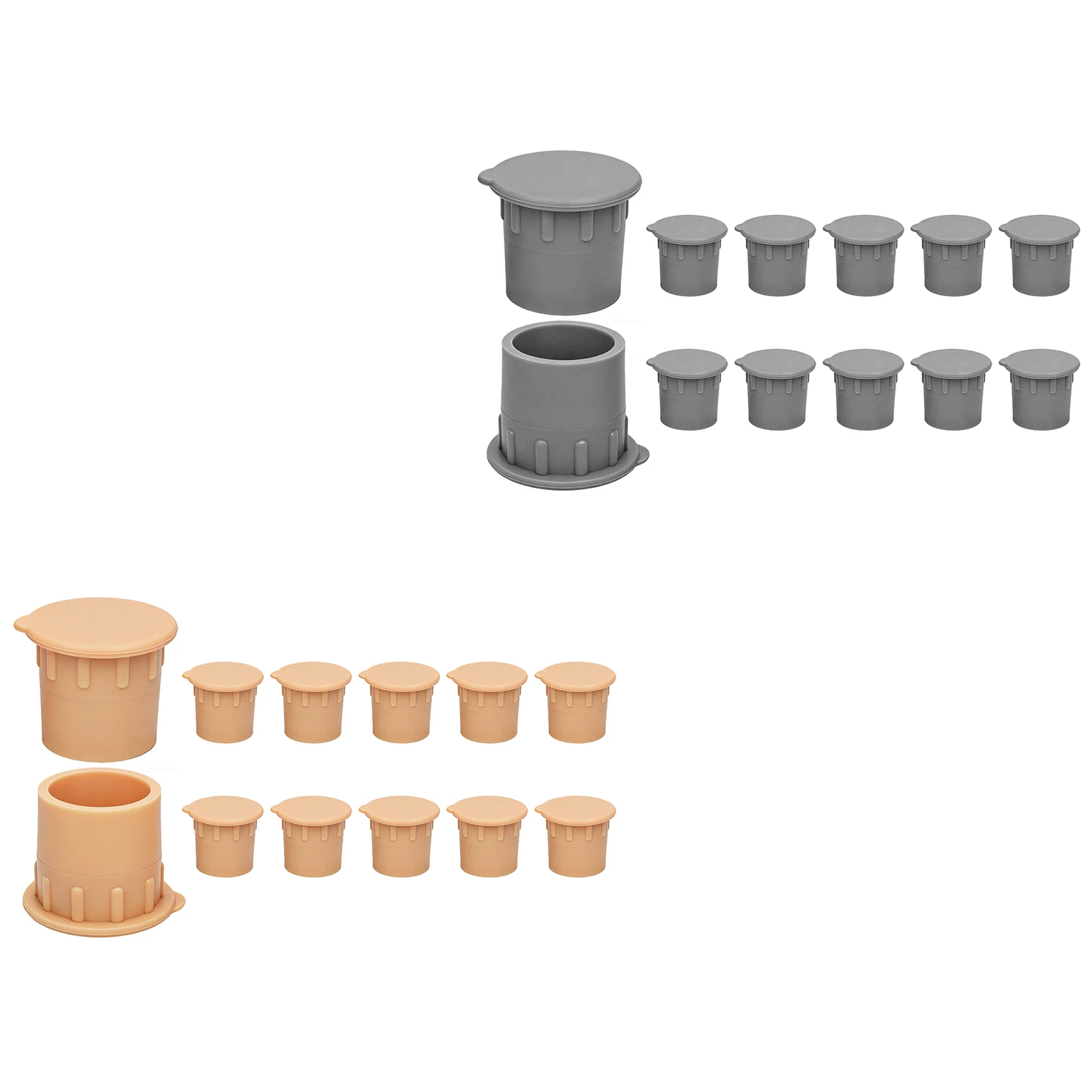 12pcs Silicone Anti-slip Ribs Pool Fence Hole Caps with Easy Pull Tab Flexible Patio Barriers Hole Inserts Safety Covers